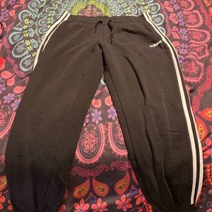 Adidas Black and White Joggers